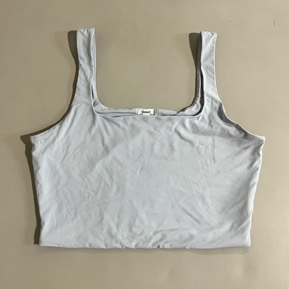 Garage Blue Cropped Tank Top sz L